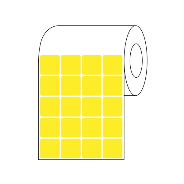 Xylene Resistant Slide Label, 15/16" x 15/16", 4 Across Yellow